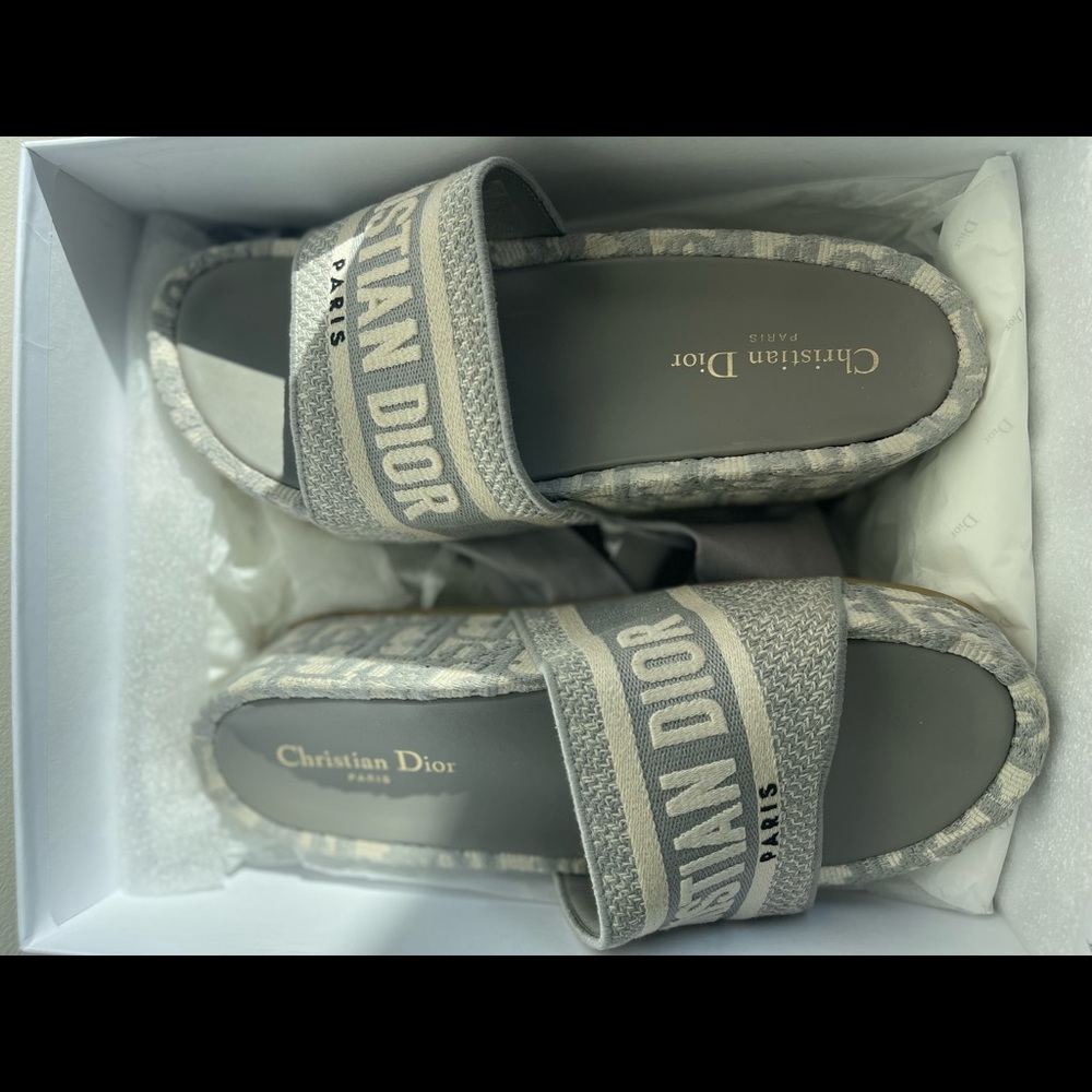 Authentic Dior Denim Platforms